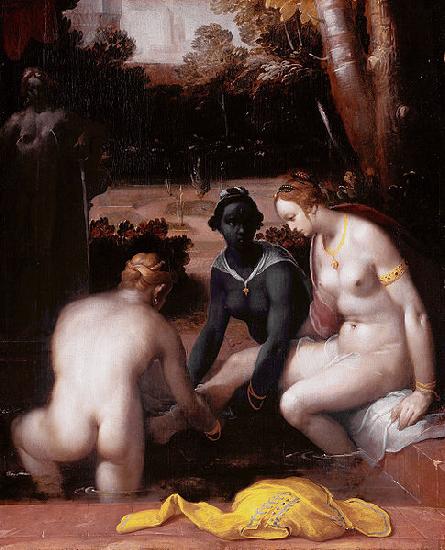 Cornelisz van Haarlem Bathseba at her bath